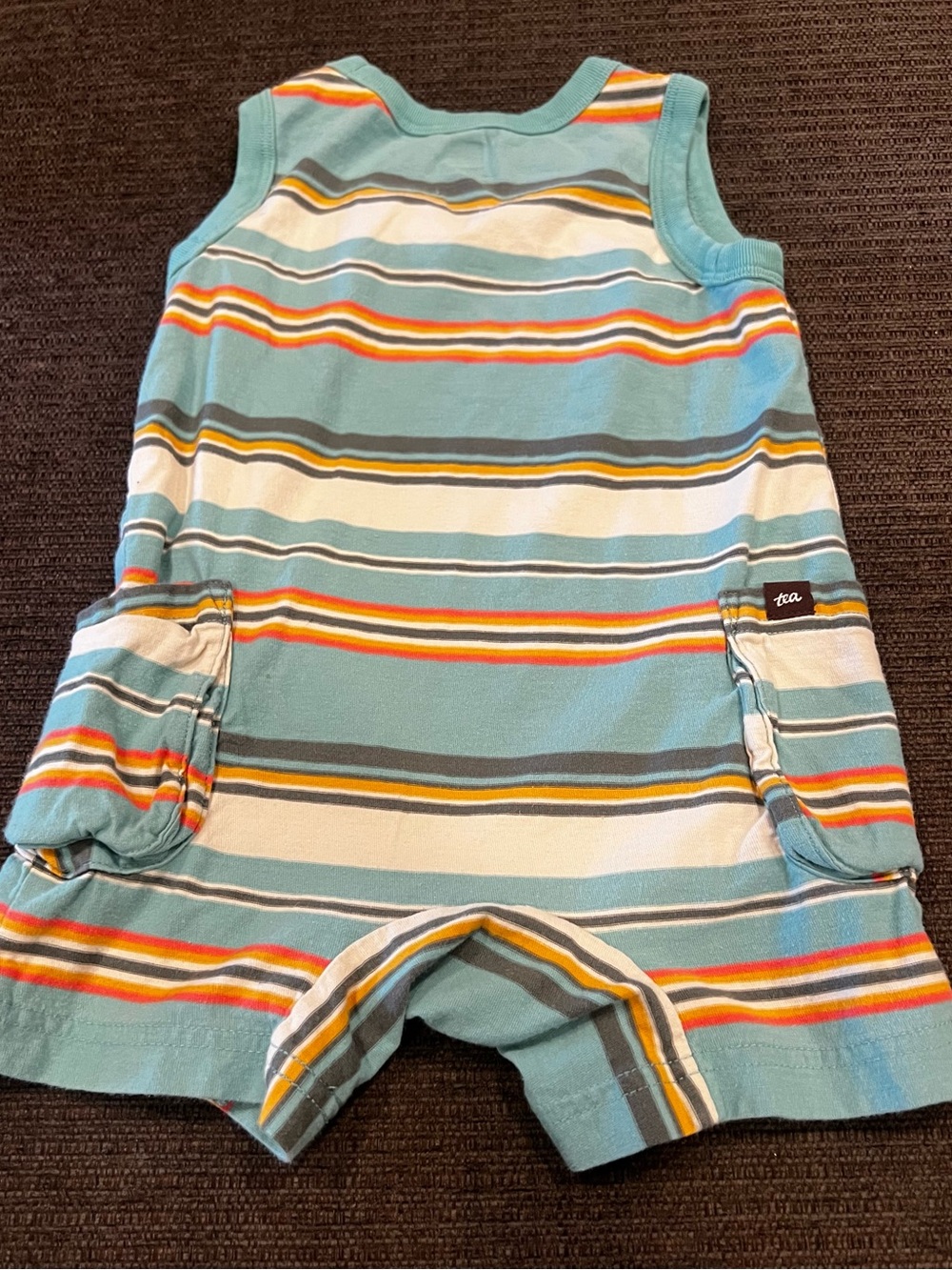 Tea Collection Romper’s Set of 3 Baby Boys Size 12-18 Months - Picture 4 of 10
